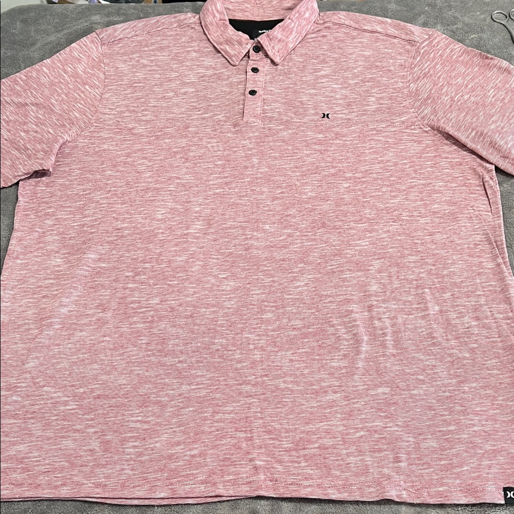 Men's HURLEY Pink Polo Shirt NWT